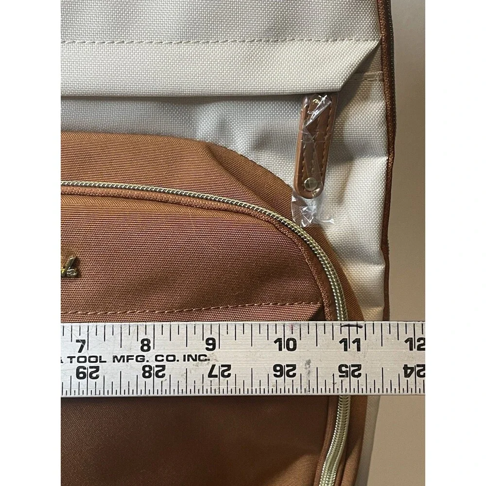 New LOVEVOOK Laptop Backpack for Women, 15.6 Inch Work 17.3 INCH, Beige-brown